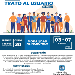 CURSO ONLINE - Trato al usuario 03 de noviembre 2025