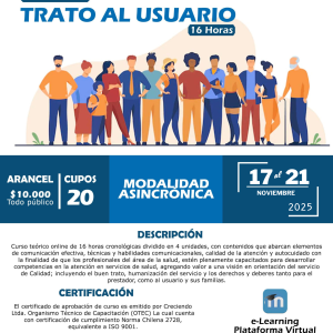 CURSO ONLINE - Trato al usuario 17 de noviembre 2025