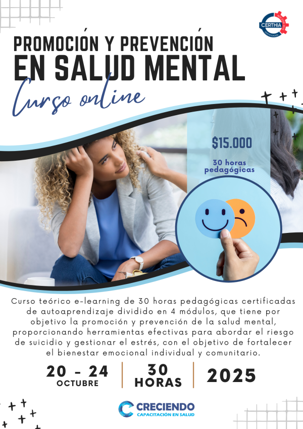 CURSO ONLINE - Promoción y prevención en salud mental - 20 de octubre 2025