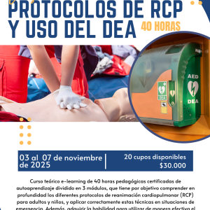 CURSO ONLINE - Protocolos de RCP y uso del DEA - 03 de noviembre 2025