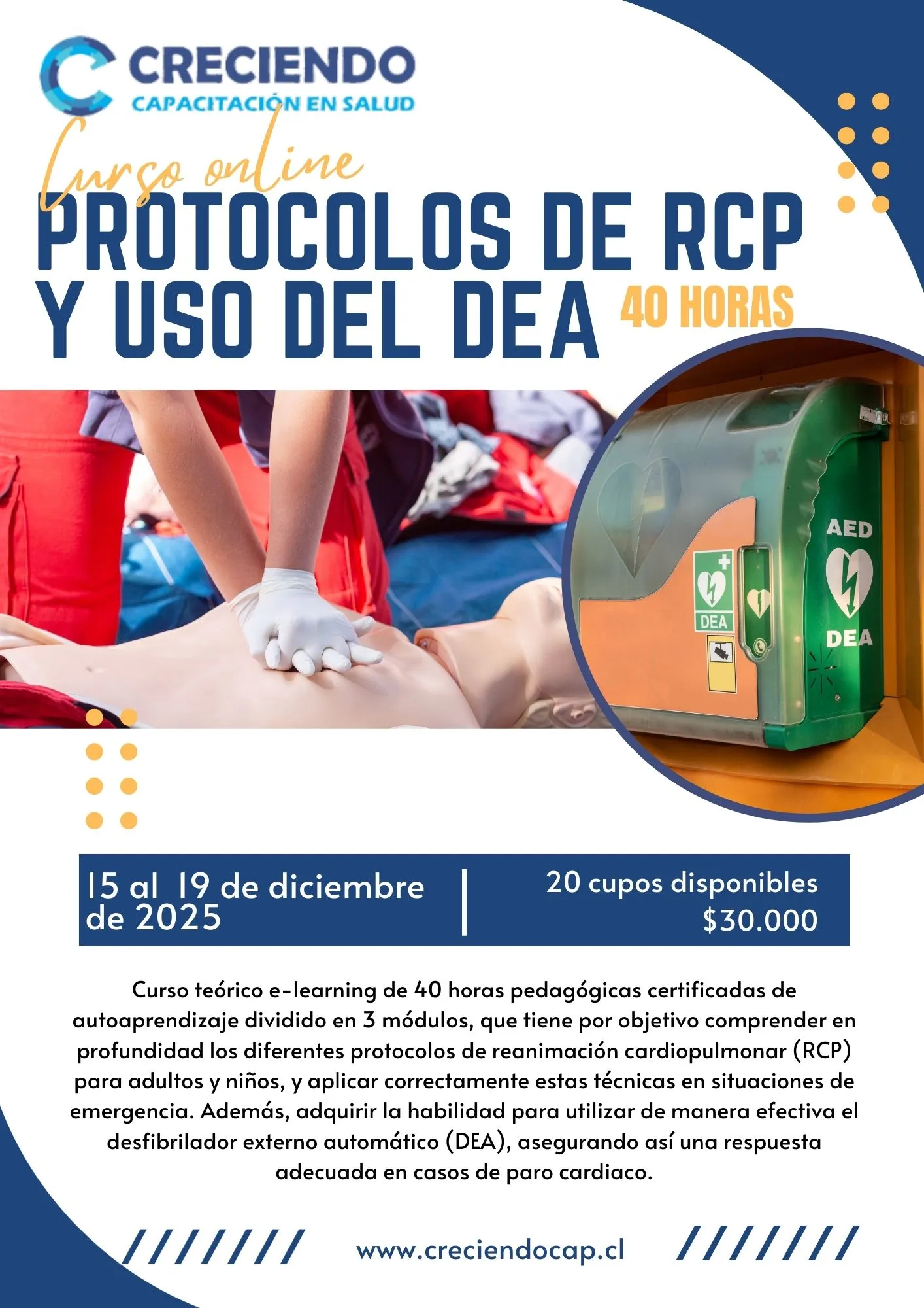 Protocolos de RCP y uso del DEA