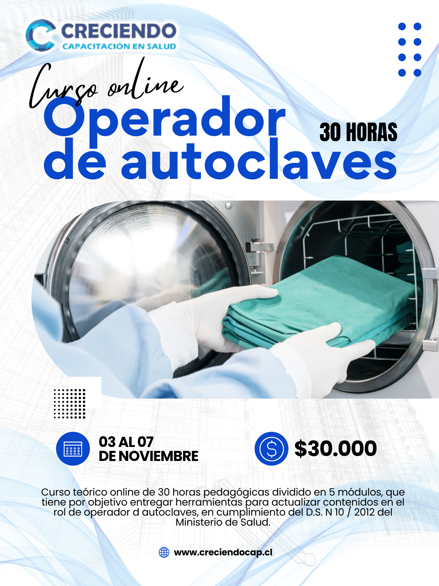 CURSO ONLINE - Operador de autoclave 03 de noviembre 2025