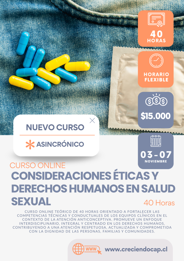 ONLINE - Consideraciones éticas y derechos humanos en salud sexual - 03 de noviembre 2025 (40 Horas)