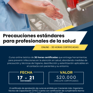 [ONLINE] - Precauciones estándares  para profesionales de la salud - 17 de noviembre 2025