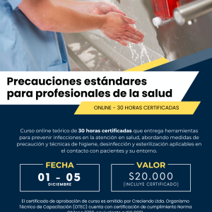 [ONLINE] - Precauciones estándares  para profesionales de la salud - 01 de diciembre 2025